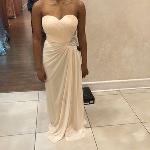 Cream prom dress with jewels